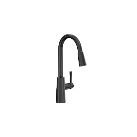 Moen Riley One-Handle High Arc Pulldown Kitchen Faucet in Matte Black 7402BL